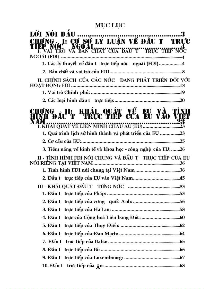 Triển vọng và Các giải pháp thu hút QUản lý nhằm nâng cao hiệu quả đầu tư của EU trong thời gian tới vào Việt Nam
