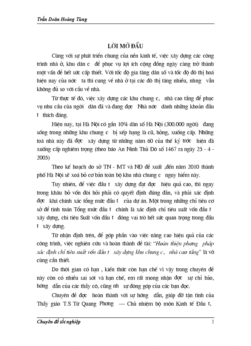 Hoàn thiện phương pháp xác định chỉ tiêu suất vốn đầu tư xây dựng