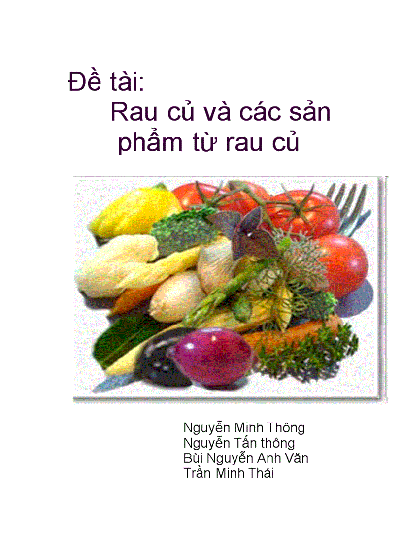 Rau củ và các sản phẩm từ rau củ