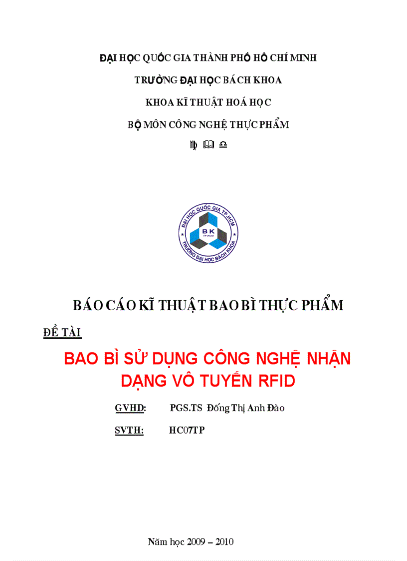 Bao bì sử dụng công nghệ nhận dạng vô tuyến RFID