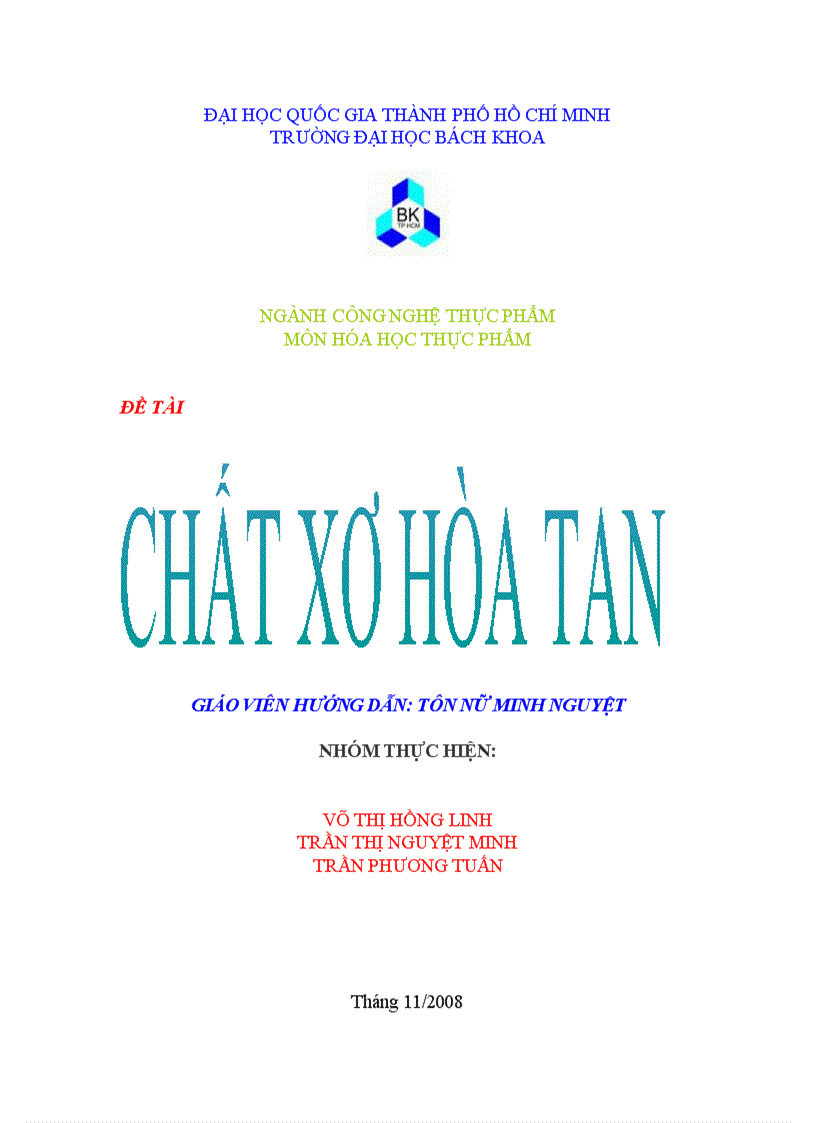 Các loại chất xơ hòa tan