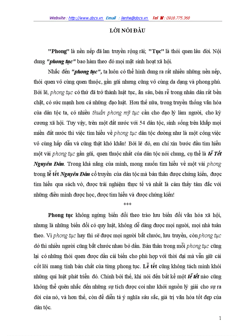 Một vài phong tục trong lễ Tết Nguyên Đán truyền thống