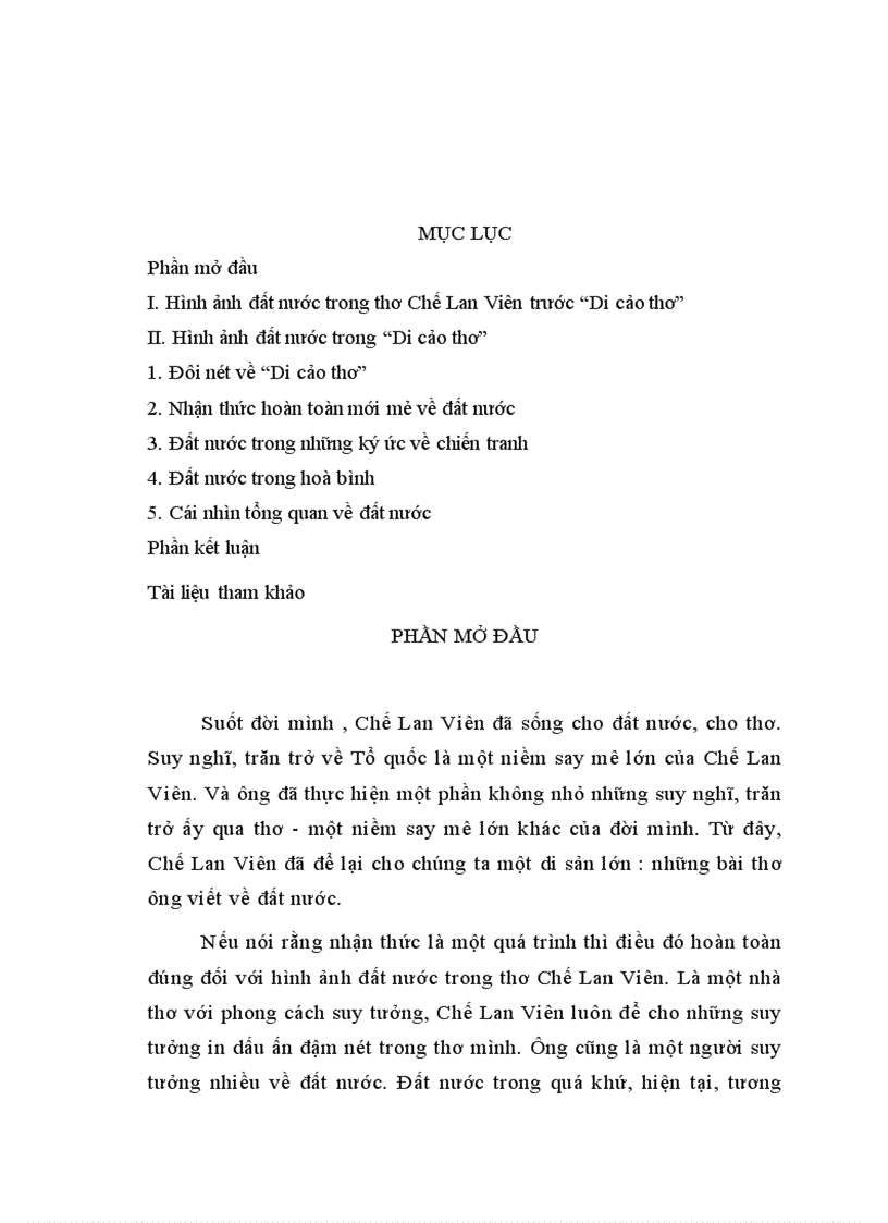 Hình ảnh đất nước trong Di cảo thơ của Chế Lan Viên