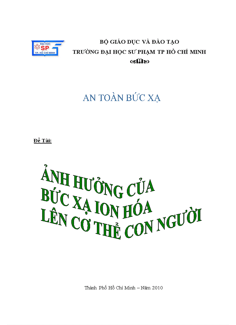 Ảnh hưởng của các tia bức xạ