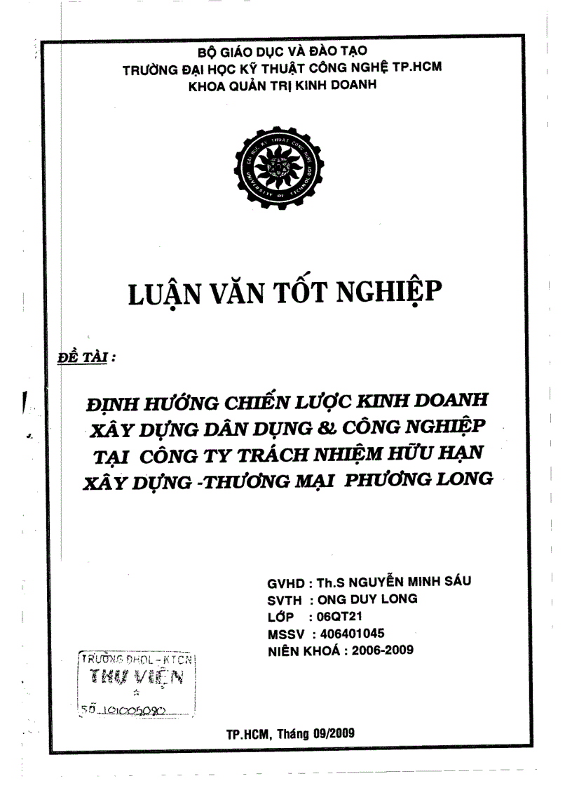 Định hướng chiến lược kinh doanh xây dựng dân dụng và công nghiệp tại công ty TNHH xây dựng thương mại Phương Long