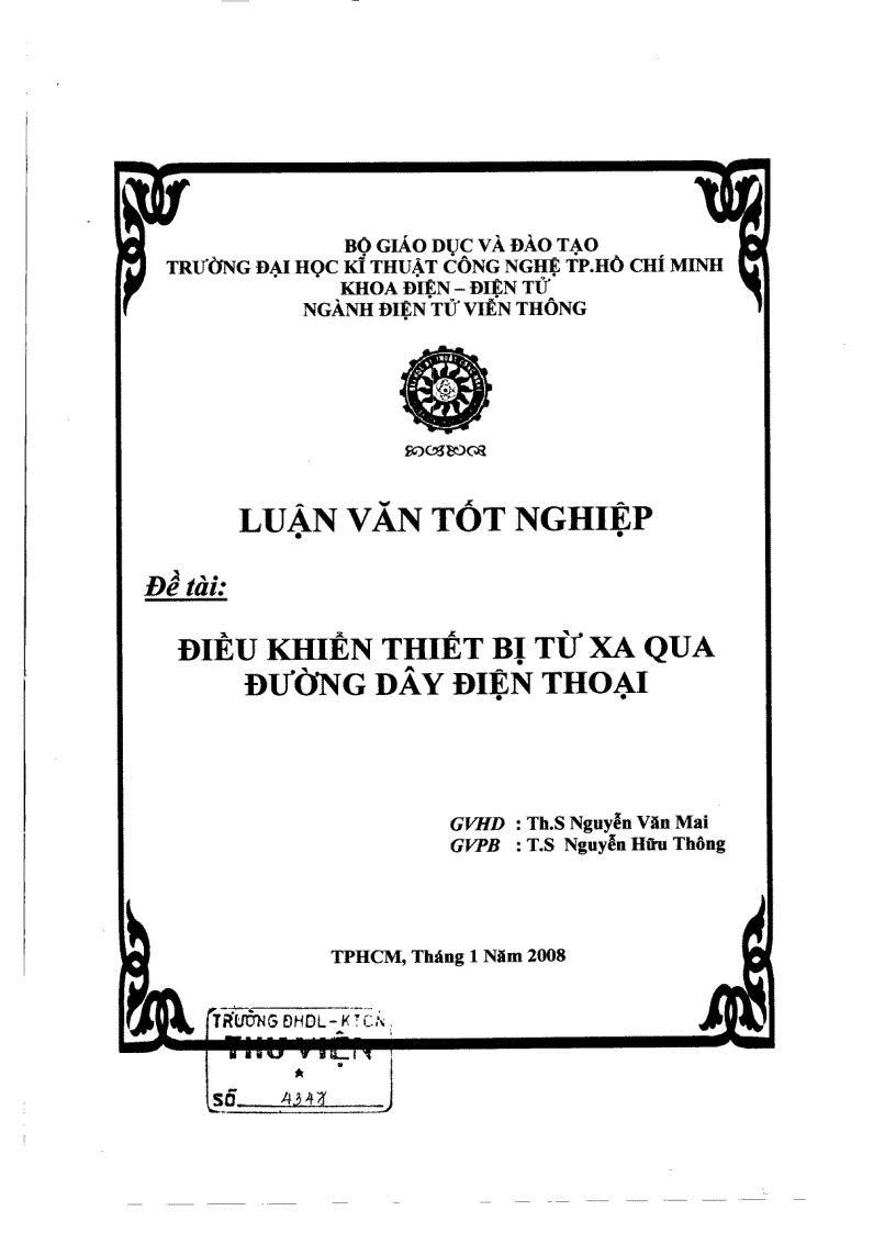 Điều khiển thiết bị từ xa qua đường dây điện thoại