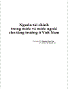 Nguồn tài chính trong nước và nước ngoài cho tăng trưởng ở Việt Nam