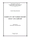 Nghiên cứu thử nghiệm chế biến rượu vang sabôchê