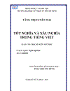 Tốt nghĩa và xấu nghĩa trong tiếng Việt