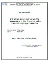 Kỹ năng hoạt động nhóm trong học tập của sinh viên trường đại học Sài Gòn