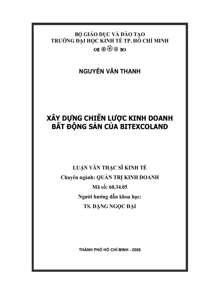 Xây dựng chiến lược kinh doanh bất động sản của Bitexcoland