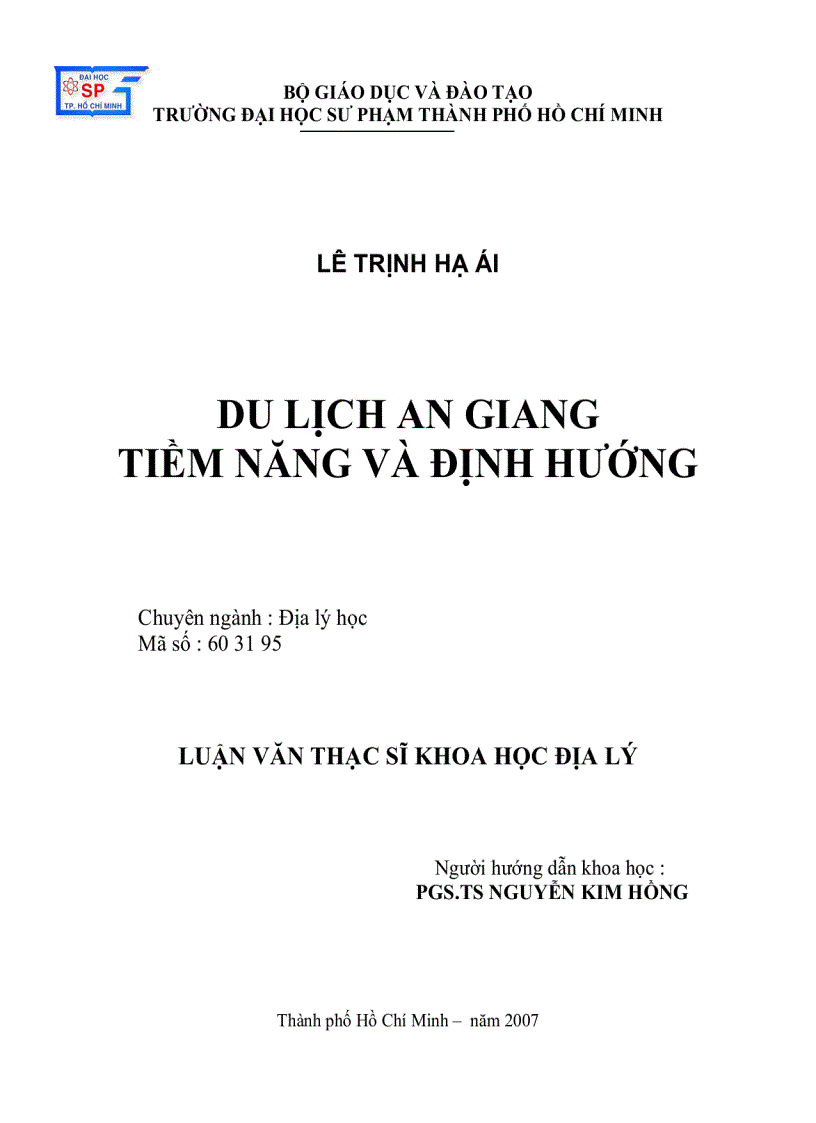 Du lịch An Giang tiềm năng và định hướng