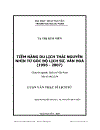 Tiềm năng du lịch thái nguyên nhìn từ góc độ lịch sử văn hoá 1995 2007