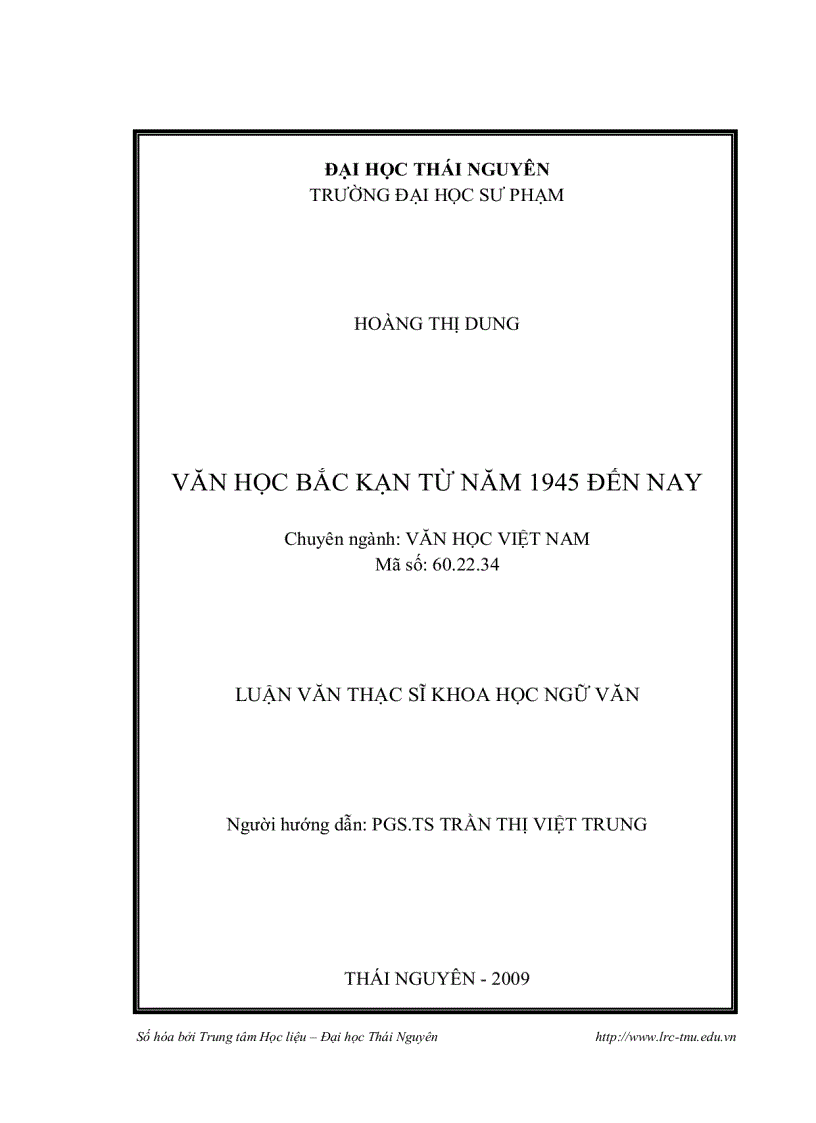 Văn học bắc kạn từ năm 1945 đến nay