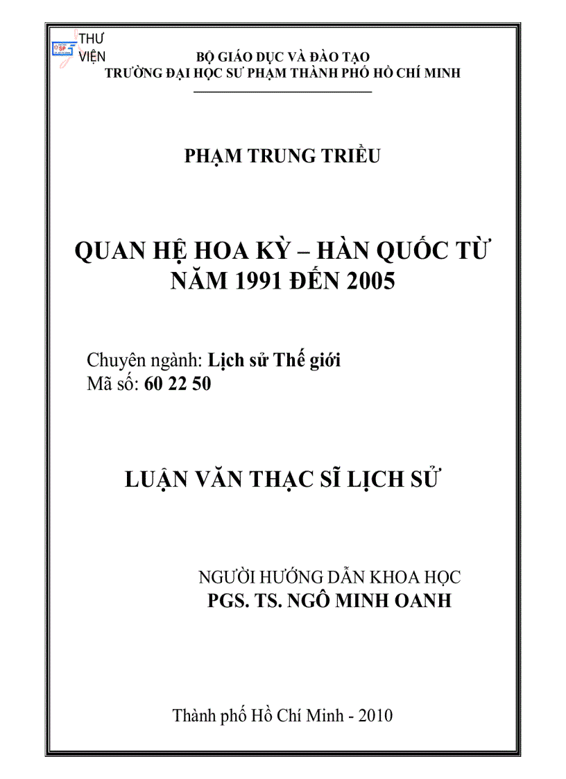 Quan hệ Hoa Kì Hàn Quốc từ năm 1991 đến năm 2005