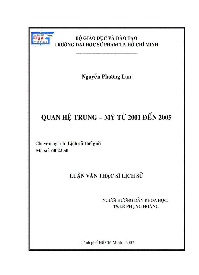 Quan hệ Trung Mĩ từ năm 2001 đến năm 2005