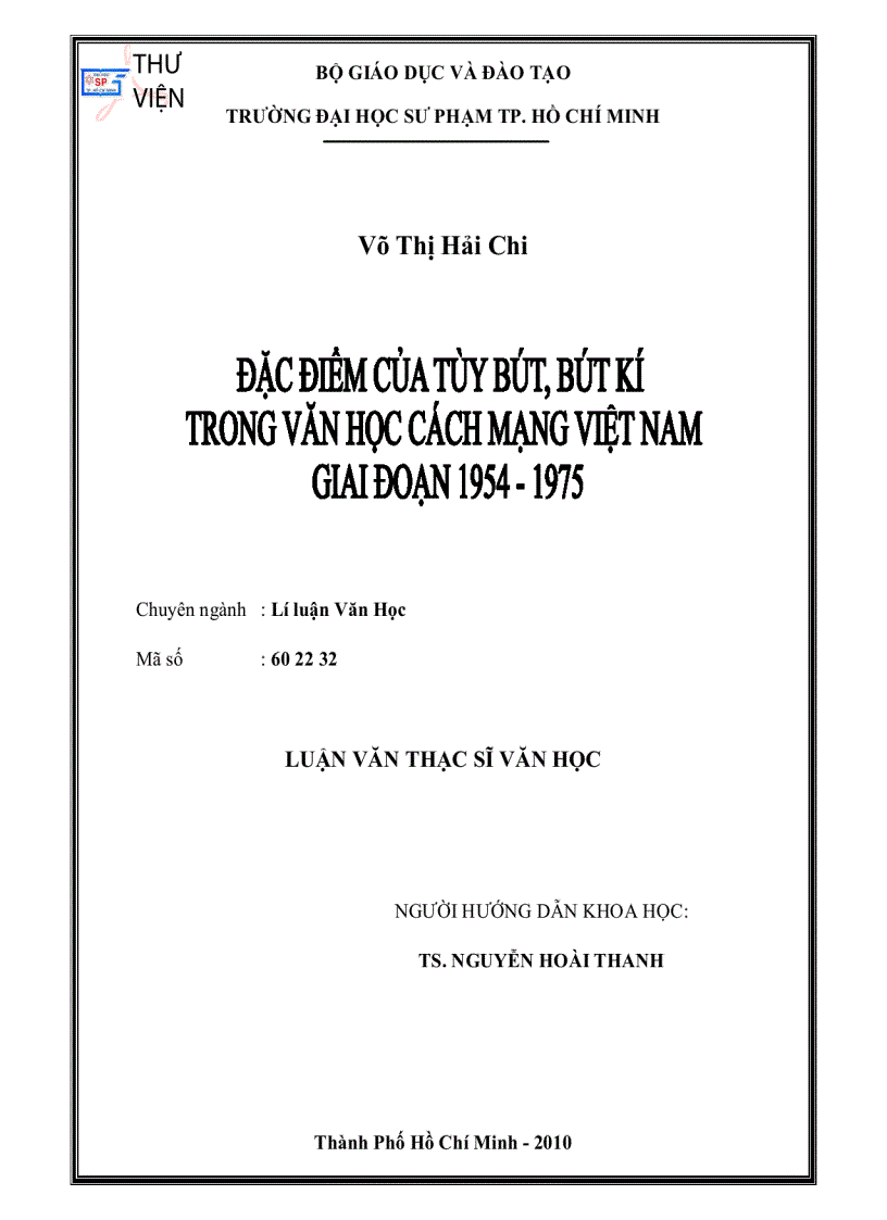 Đặc điểm của tùy bút bút kí trong văn học cách mạng Việt Nam giai đoạn 1954 1975