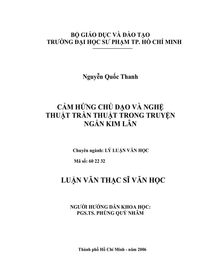 Cảm hứng chủ đạo và nghệ thuật trong truyện ngắn Kim Lân