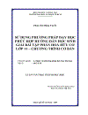 Sử dụng phương pháp dạy học phức hợp hướng dẫn học sinh giải bài tập phần hóa hữu cơ lớp 11 Chương trình cơ bản