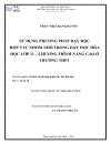 Sử dụng phương pháp dạy học hợp tác nhóm nhỏ trong dạy học hóa học lớp 11 chương trình nâng cao ở trường THPT