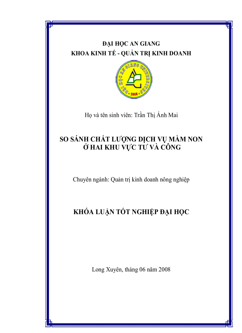 So sánh chất lượng dịch vụ mầm non ở hai khu vực tư và công