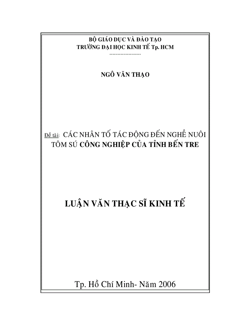 Ca c nhân tô ta c đô ng đê n nghê nuôi tôm su công nghiê p cu a ti nh Bê n Tre