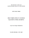 Phát triển Công ty Cổ phần đại chúng tỉnh Lâm Đồng