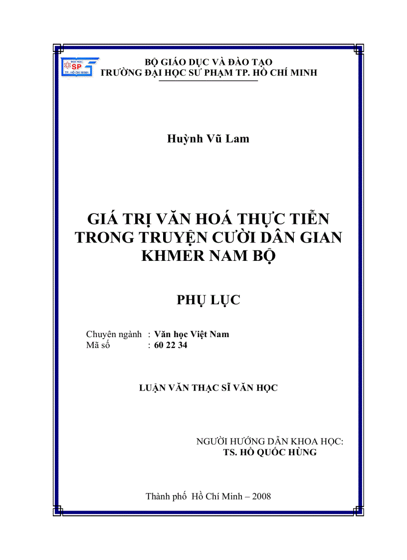 Giá trị văn hoá thực tiễn trong truyện cười dân gian khmer nam bộ