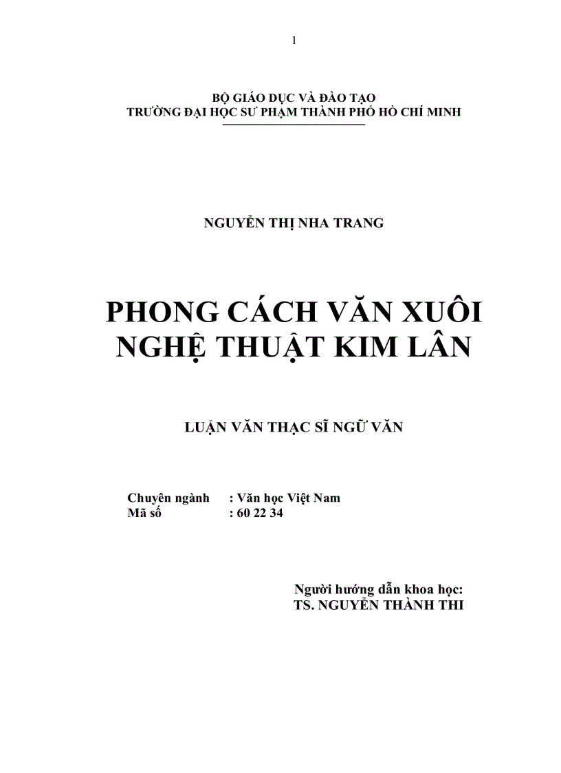 Phong cách văn xuôi nghệ thuật kim lân