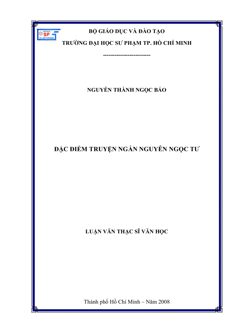 ĐẶC ĐIỂM TRUYỆN NGẮN Nguyễn Ngọc Tư