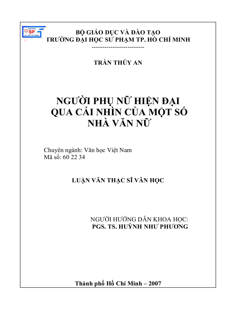 Người phụ nữ hiện đại qua cái nhìn của một số nhà văn nữ