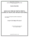 Khảo sát phổ kế trùng phùng Gamma sử dụng đầu dò bán dẫn HPGe