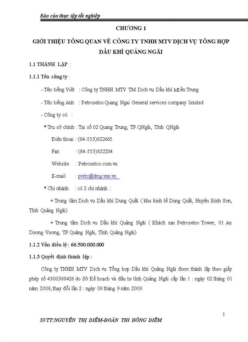 Kế toán tổng hợp tại công ty tnhh mtv dịch vụ tổng hợp dầu khí quảng ngãi