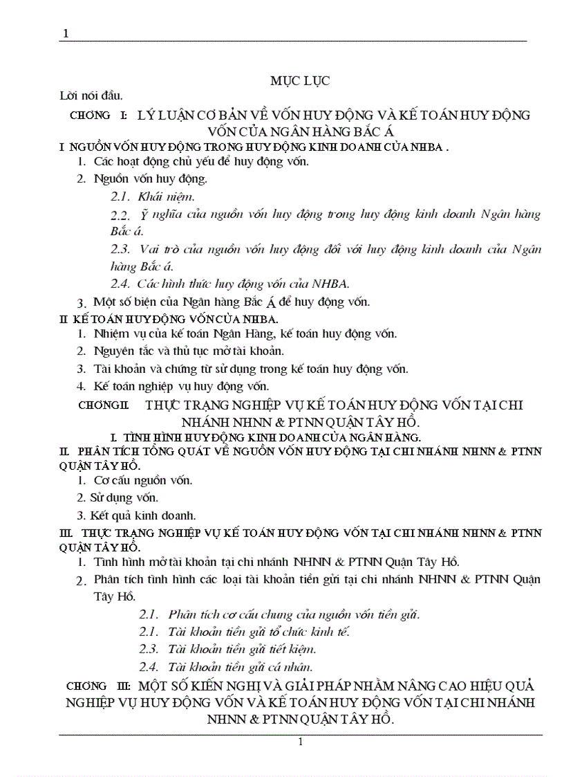 1số vấn đề cơ bản về vốn và kế toán huy động vốn tại chi nhánh ngân hàng NHNo PTNT AgriBank Quận Tây Hồ