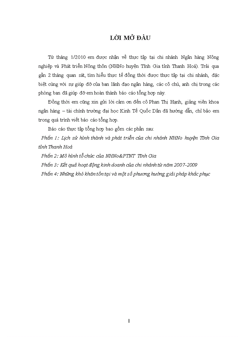Chi nhánh Ngân hàng Nông nghiệp và Phát triển Nông thôn huyện Tĩnh Gia tỉnh Thanh Hóa Kết quả hoạt động kinh doanh những khó khăn tồn tại và giải pháp khắc phục