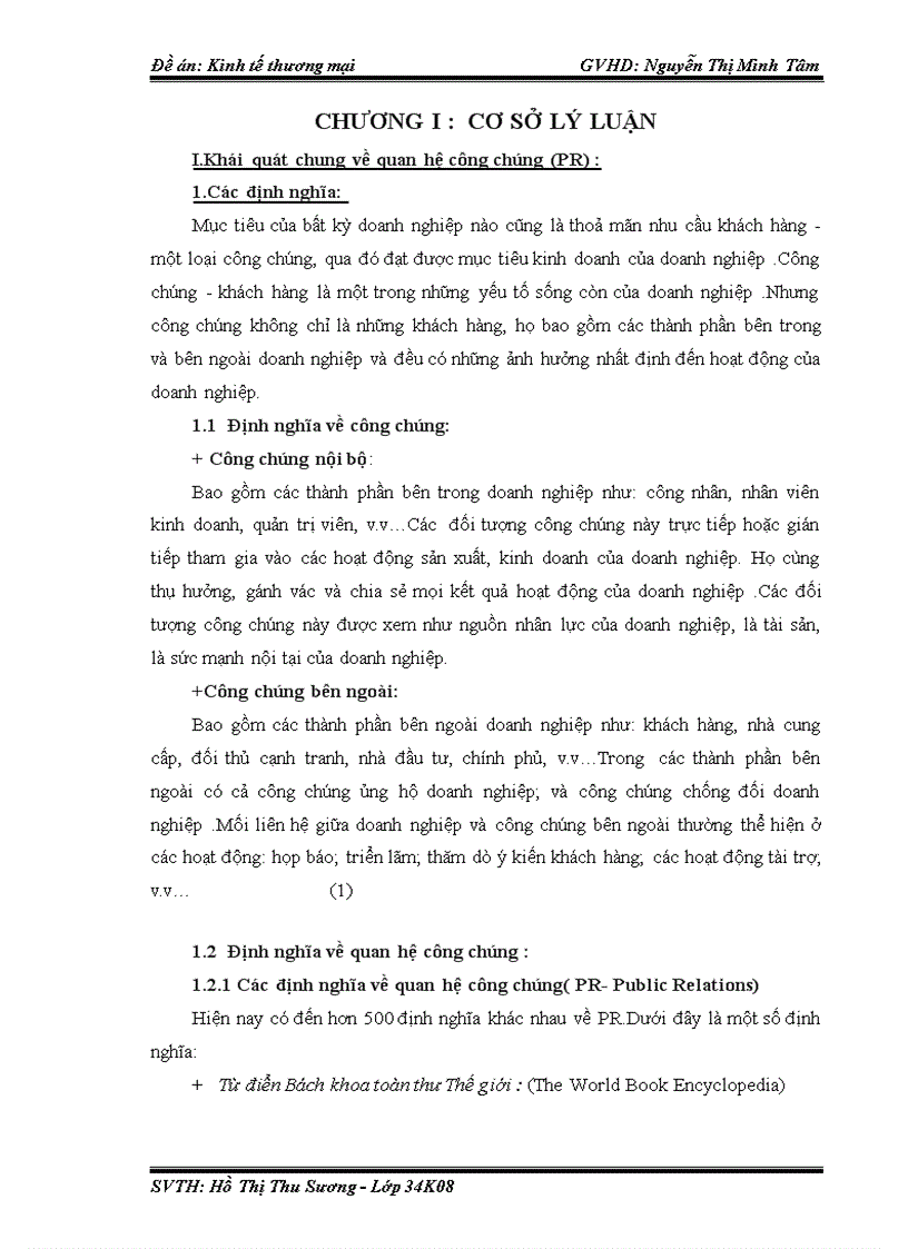 Quan hệ công chúng va các giải pháp nâng cao quan hệ công chúng ở các doanh nghiệp Việt Nam hiện nay