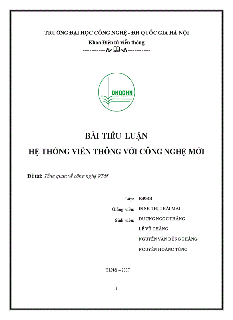 Hệ thống viễn thông với công nghệ mới