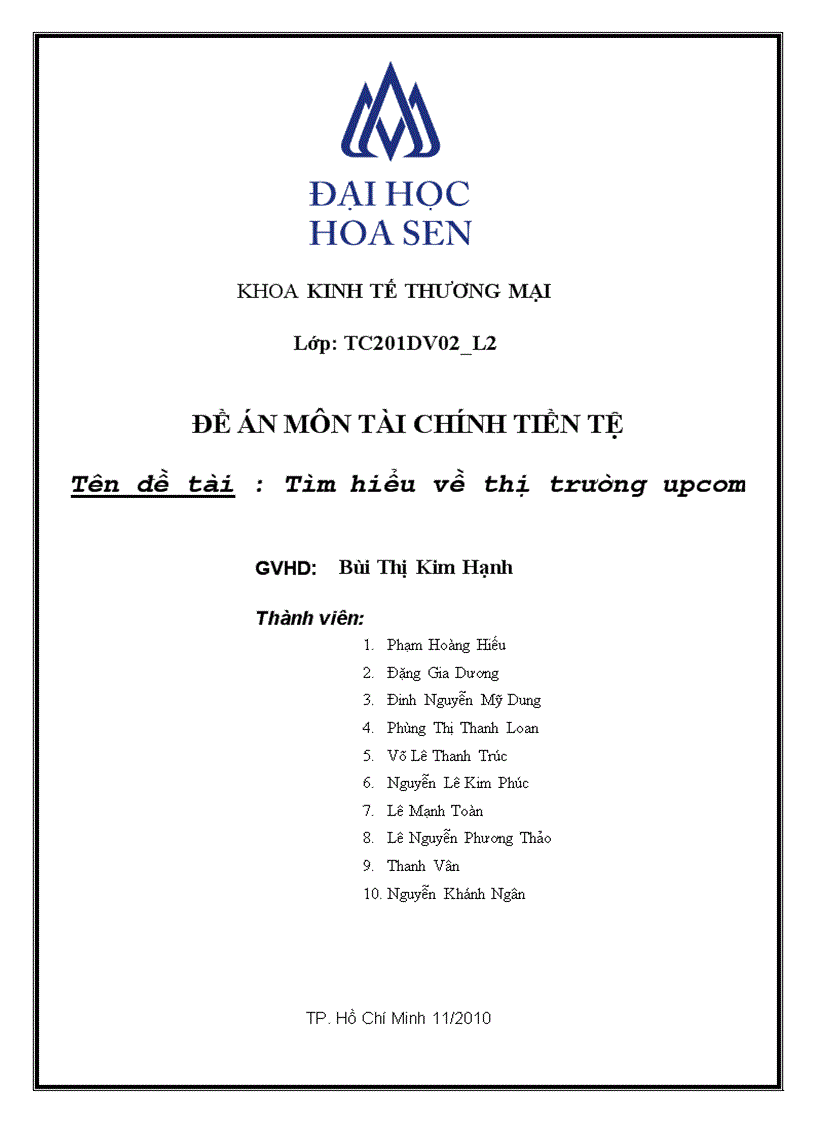 Tìm hiểu về thị trường Upcom