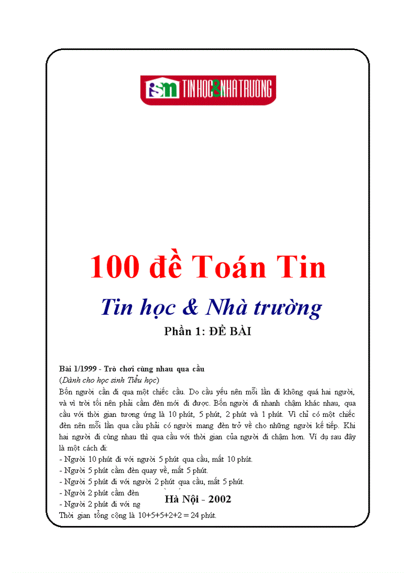 100 đề tin học nhà trường