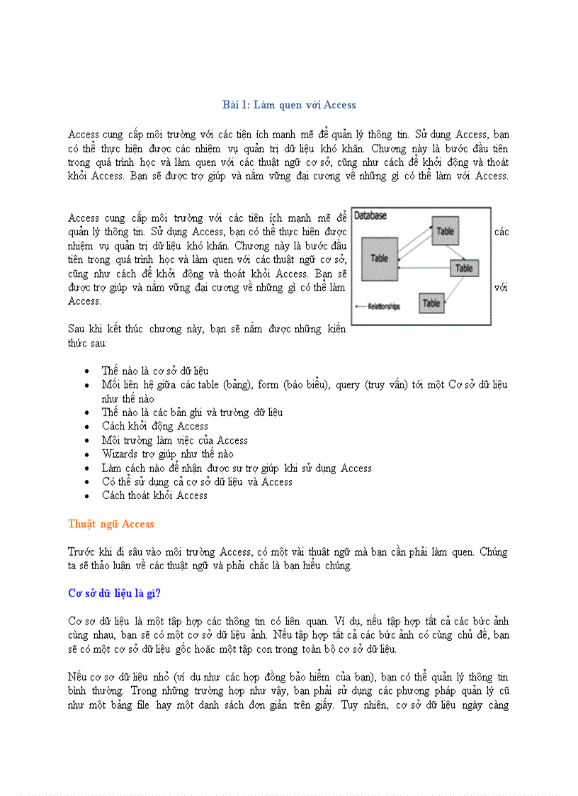 Giao trình Access 2007 toàn tập