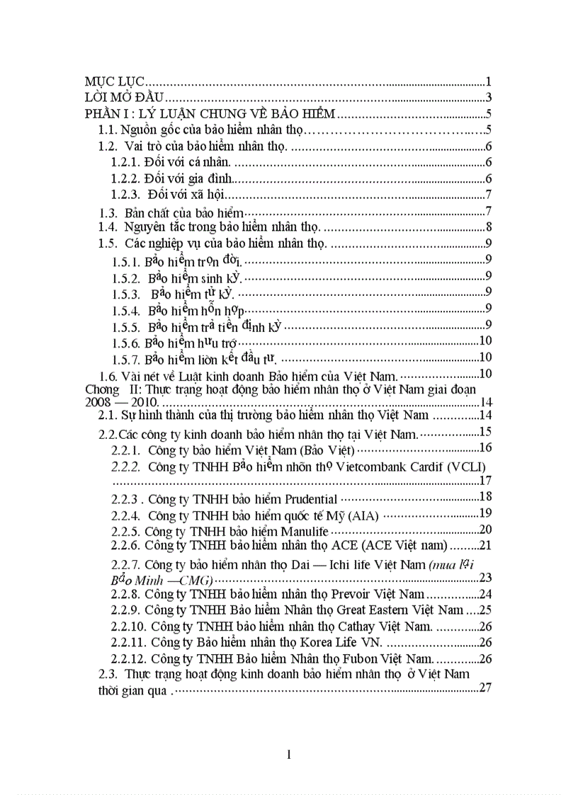 Thực trạng thị trường bảo hiểm nhân thọ Việt Nam giai đoạn 2008 2010 và một số giải pháp phát triển thị trường bảo hiểm nhân thọ Việt Nam thời gian tới