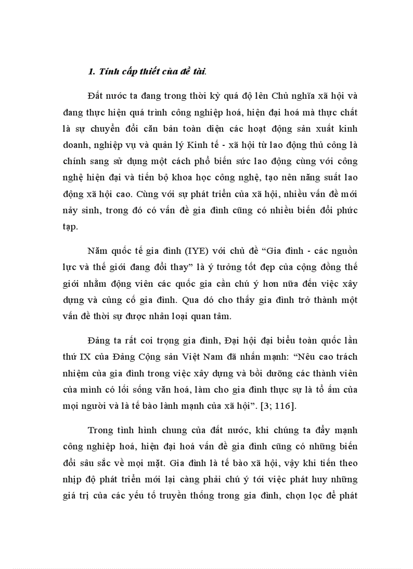 Tiểu luận Gia đình Việt Nam hiện đại trong quá trình công nghiệp hoá hiện đại hoá thực trạng và giải pháp