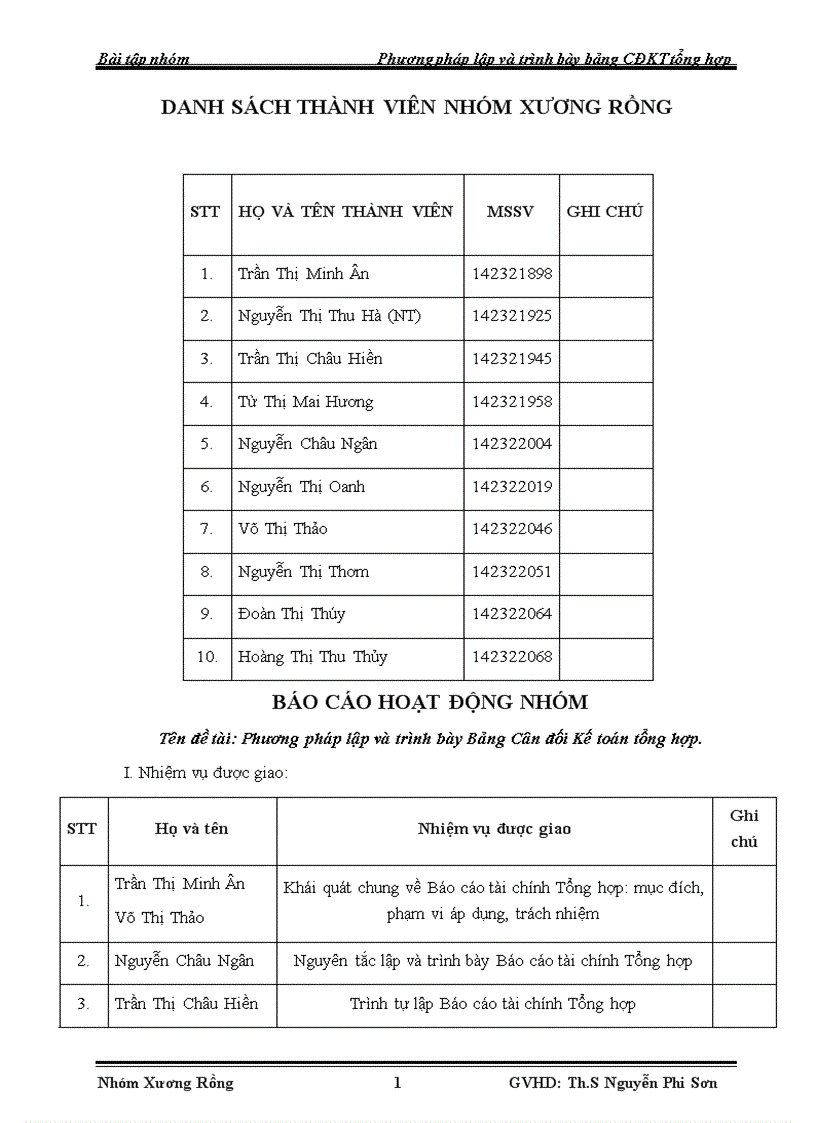 Phương pháp lập và trình bày Bảng cân đối kế toán tổng hợp Phương pháp lập và trình bày Bảng cân đối kế toán tổng hợp