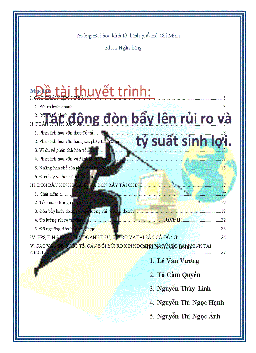 Tác động đòn bẩy lên rủi ro và tỷ suất sinh lợi