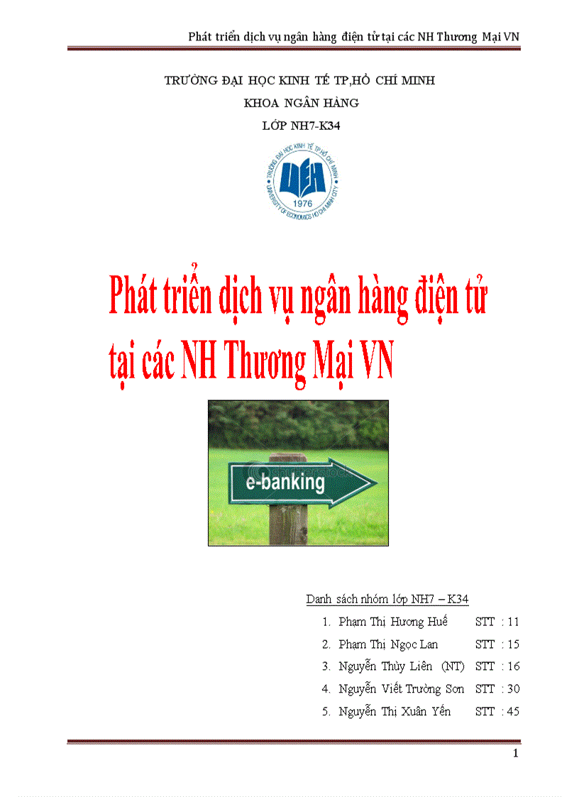 Phát triển dịch vụ ngân hàng điện tử tại các ngân hàng thương mại Việt Nam