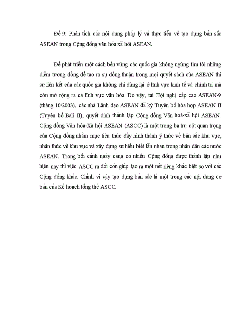 Phân ti ch ca c nô i dung pha p ly va thư c tiê n vê ta o dư ng ba n să c ASEAN trong Cô ng đô ng văn ho a xa hô i ASEAN