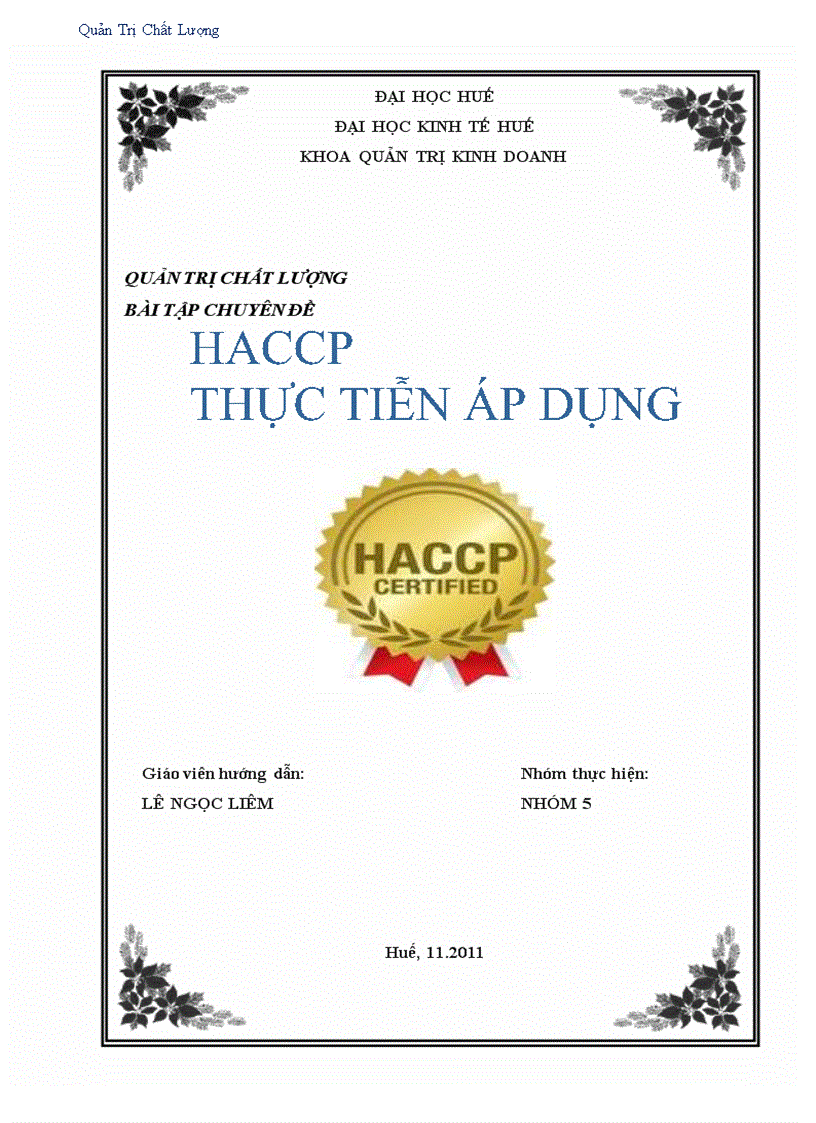 Haccp và thực trang áp dụng