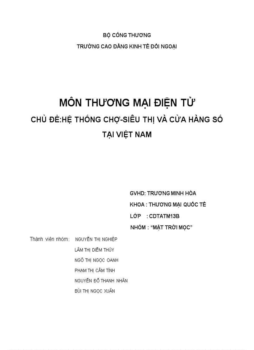 Hệ thống chợ siêu thị và cửa hàng số tại việt nam