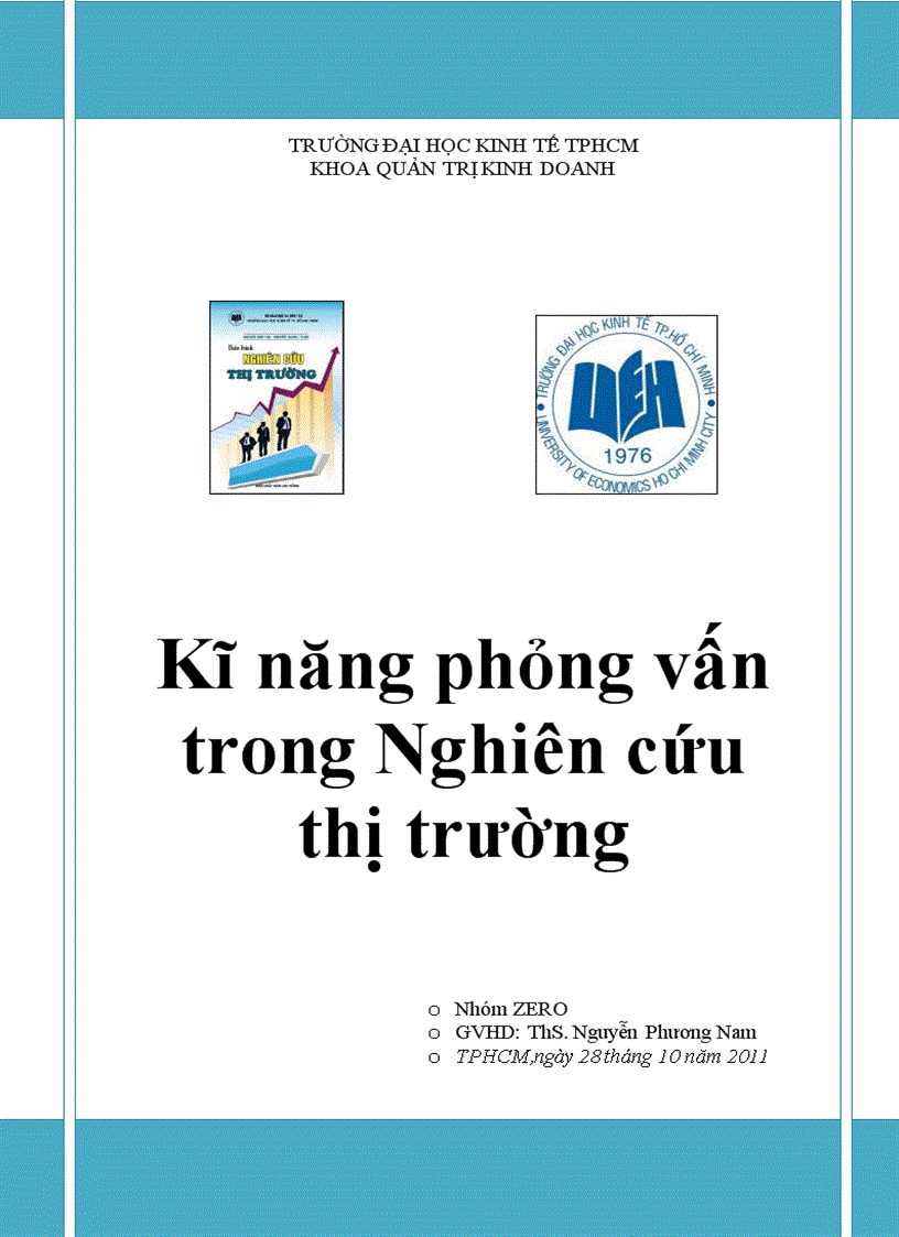 Tiểu luận kĩ năng phỏng vấn nghiên cứu thị trường