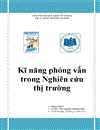 Tiểu luận kĩ năng phỏng vấn nghiên cứu thị trường